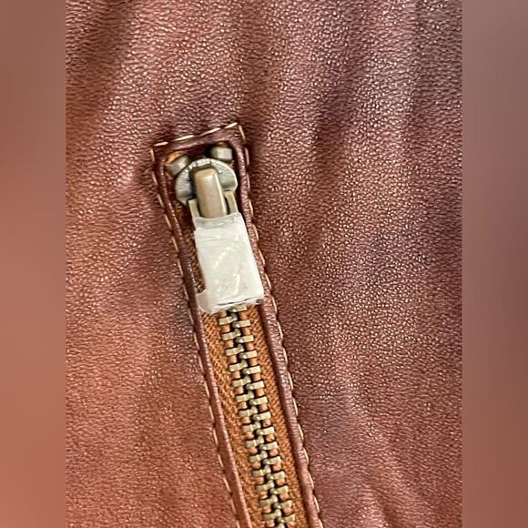 Joie Women’s Darnella real Leather brown Pants size 12 - Picture 6 of 8